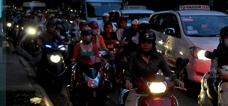 Traffic in Saigon, Vietnam